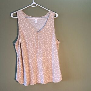 Thyme Maternity Cream Sleeveless Relaxed Tank Top